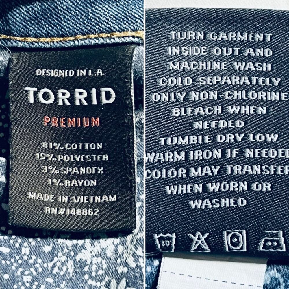 Torrid Size 20R High Rise Curvy Jeans Stretch Denim Medium Blue Wash - Picture 11 of 12
